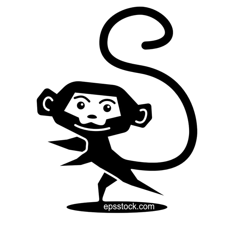 Paper Monkey Mid Jump