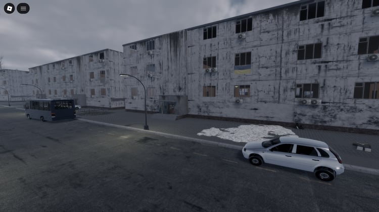 Roblox Kharkiv battle map with abandoned city area