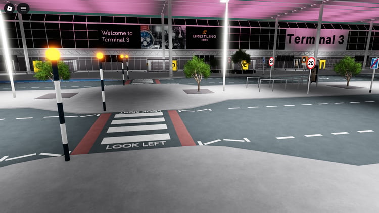 Static airplanes and runways for roleplay in Roblox