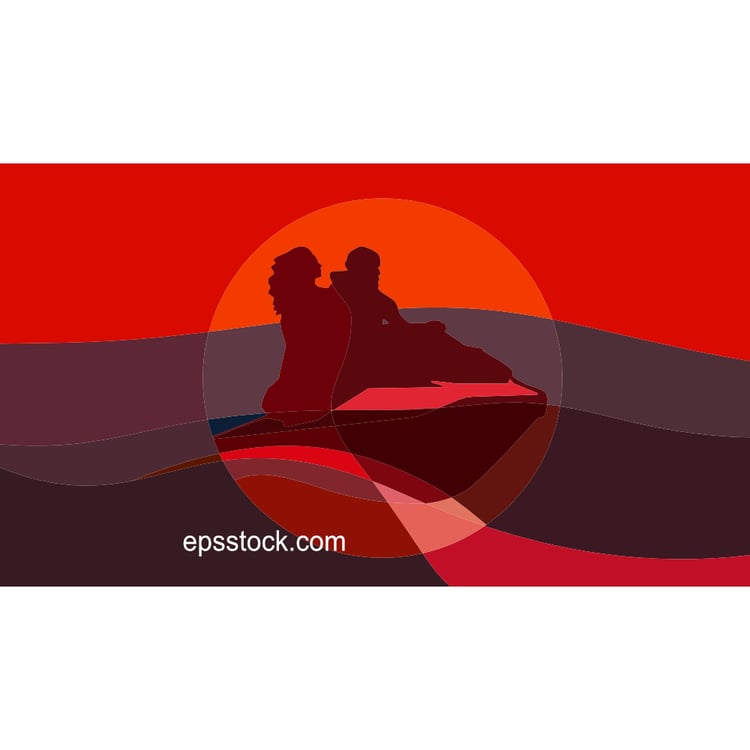 jet skiing Abstract mosaic background