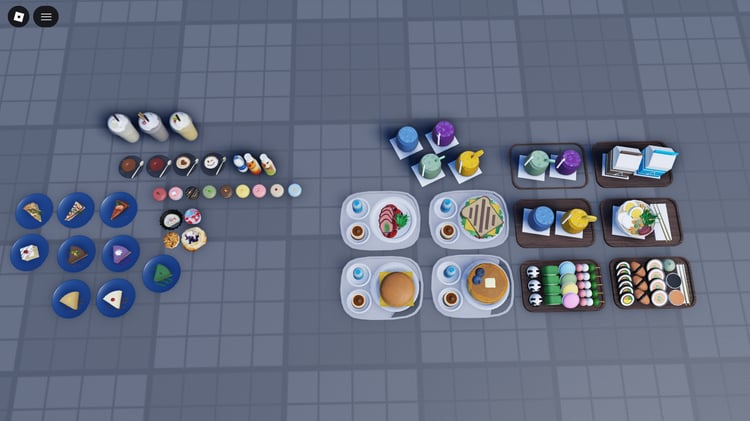 Realistic culinary props for Roblox roleplay