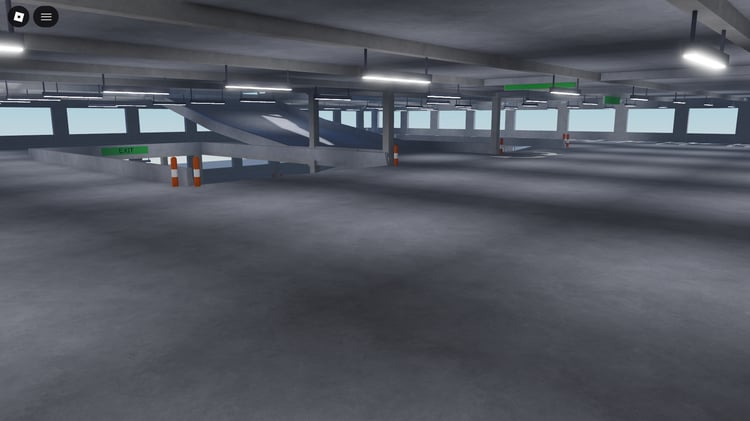 Roblox urban multifloor garage with parking