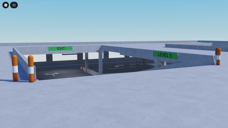 Roblox urban multifloor garage with parking