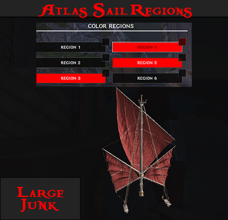 Atlas MMO Large Junk Sail Region