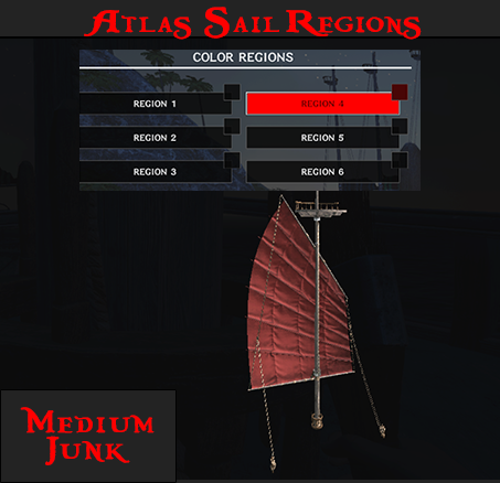 Atlas MMO Medium Junk Sail Region