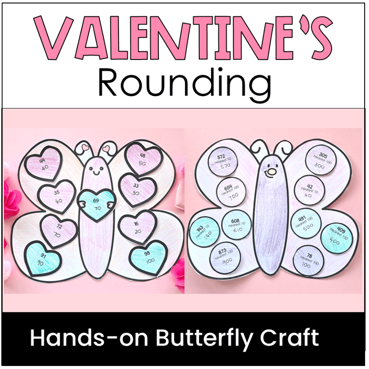 Valentines Rounding Butterfly Craft