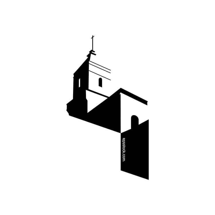 Minimalist church symbol