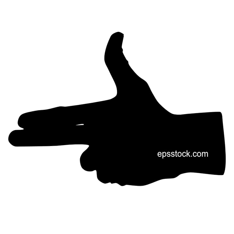 Hand Shooting Gesture Stock Illustration