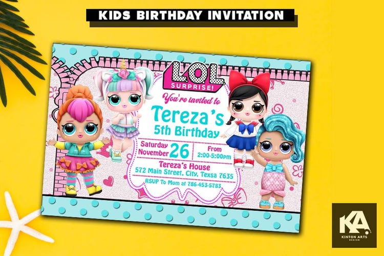 Lol Dolls Birthday Invitations