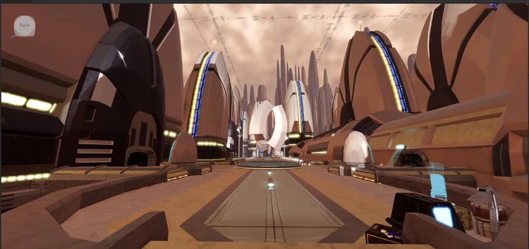 Immersive futuristic desert planet for Roblox projects