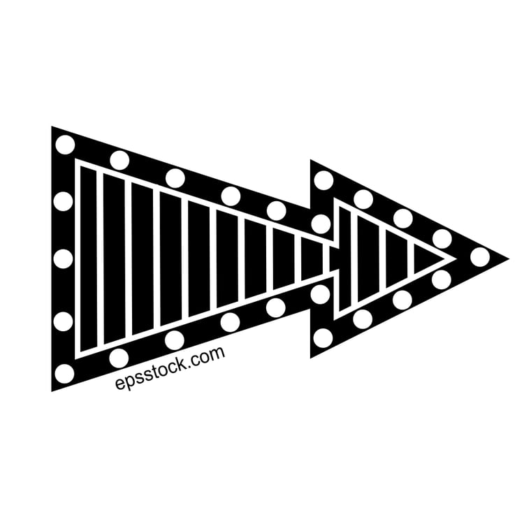 billboard light bulb with arrow shape