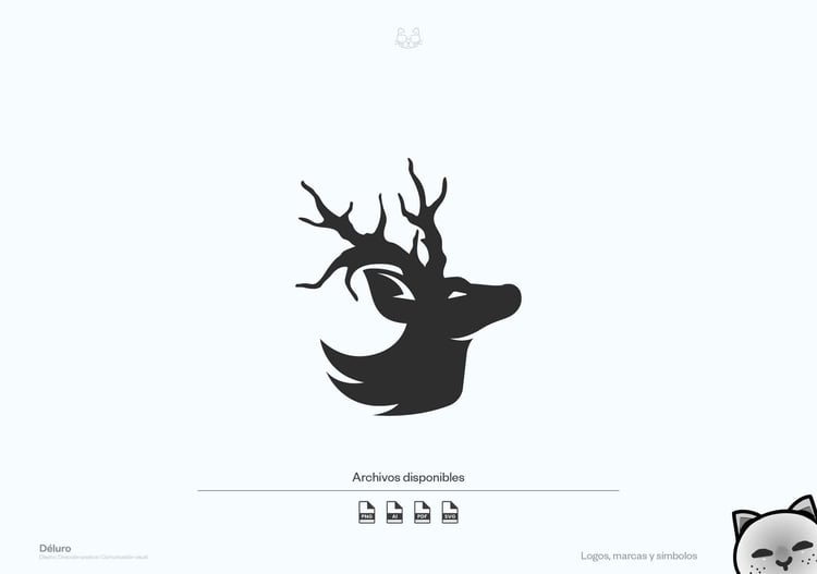 Minimalist deer logo design with modern and natural visual identity