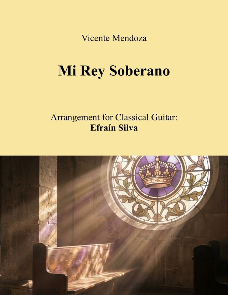Jesús Es Mi Rey Soberano, Jesus Is My Sovereign King, Vicente Mendoza, Marcha, Bass Melody, Bicordios, Hymn Arrangement, Por Siempre Amén Book, Easter, Christ the King.