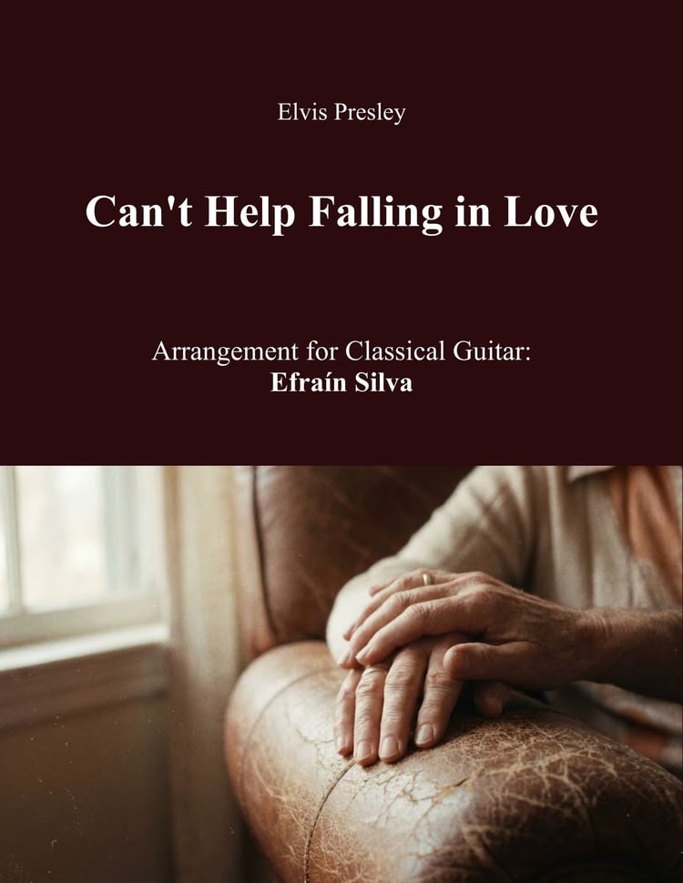 Elvis Presley, Wedding Music, Romantic Ballad, Plaisir d'amour, Arpeggios, Classical Guitar Arrangement, Unforgettable Collection, Love Songs.