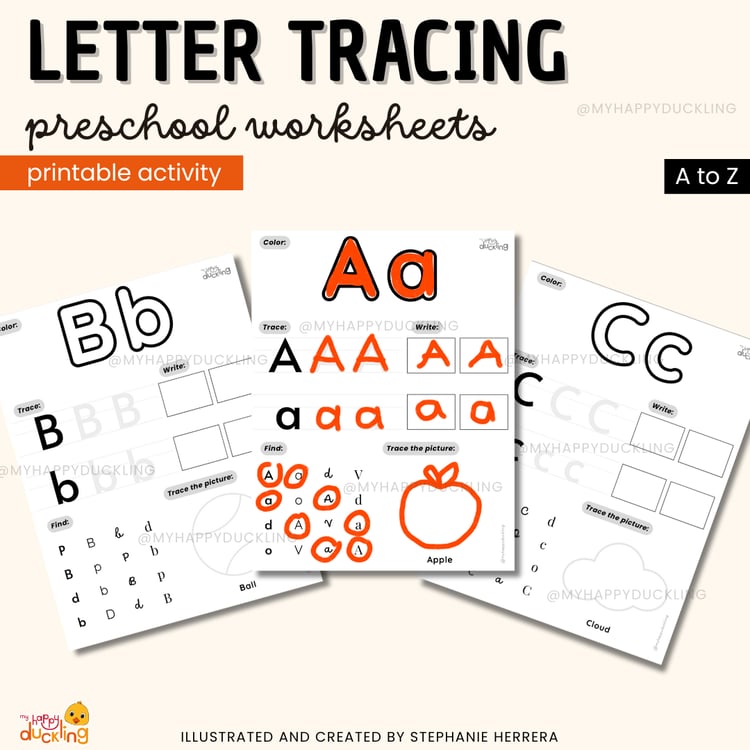 letter tracing worksheets a-z