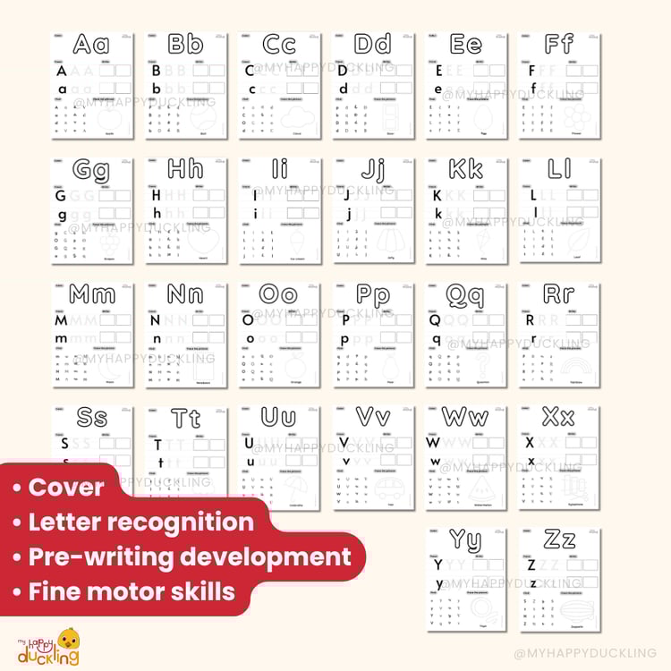 preschool alphabet tracing