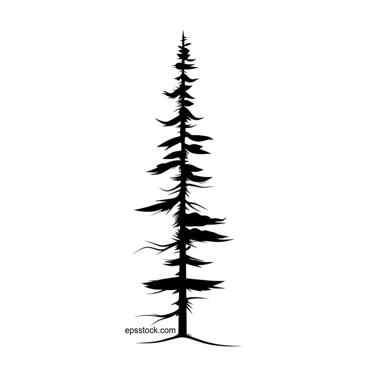 high pine tree symbol