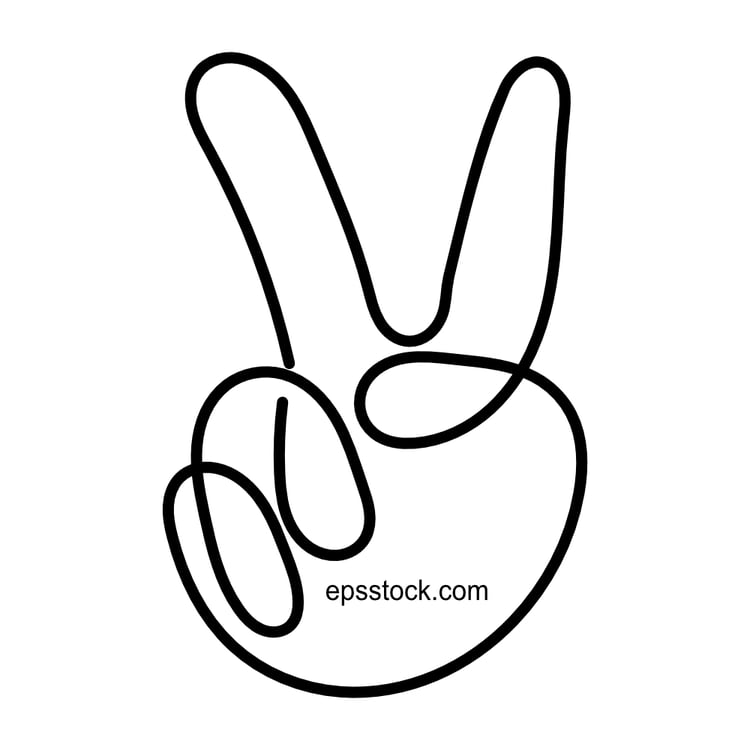 Hand with two fingers