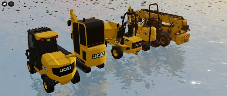Mid poly construction machines for Roblox maps