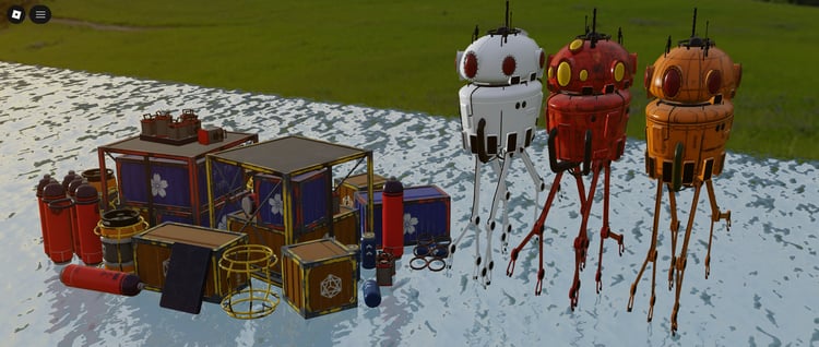 Research facility props for Roblox