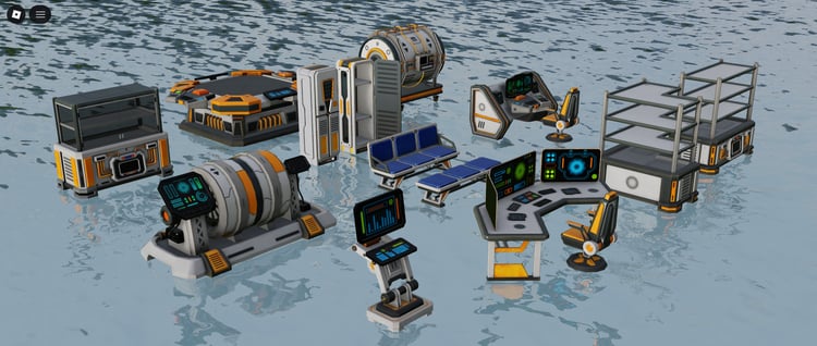 Science fiction lab props for Roblox