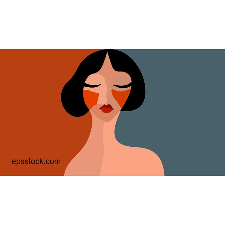 portrait of a young woman face