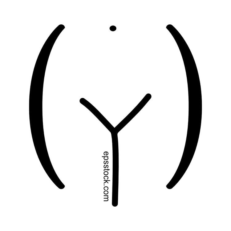 The letter Y symbol in a female figure