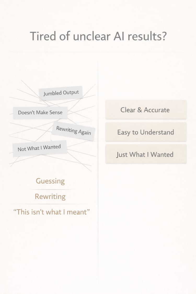 AI Command System — Get Clear, Usable AI Results — Without Guessing or Rewriting