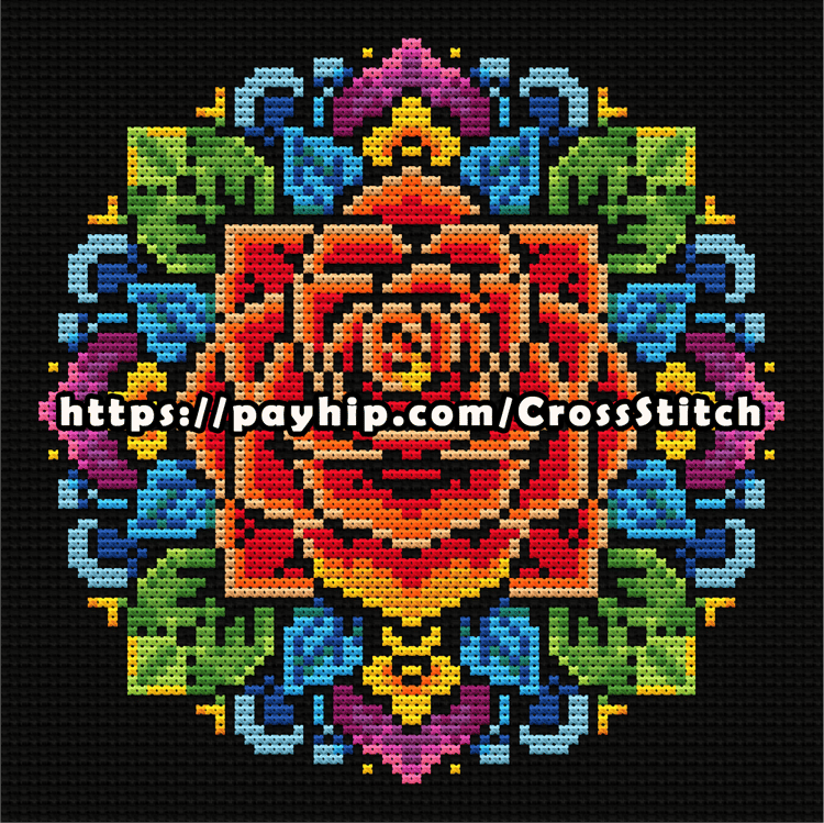 Beautiful Flower - Cross-stitch Pattern