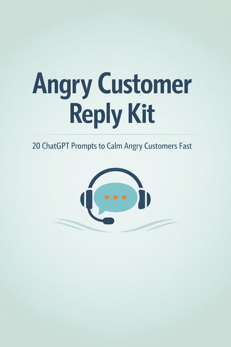 Angry Customer Reply Kit (20 ChatGPT Prompts)