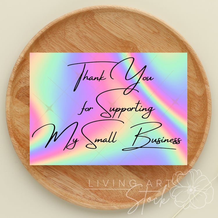 This digital graphic features a vibrant, iridescent holographic background with a soft-focus gradient of neon pink, purple, cyan, and yellow. The background is designed with diagonal light leaks to mimic a shimmering metallic or pearlescent finish. Center