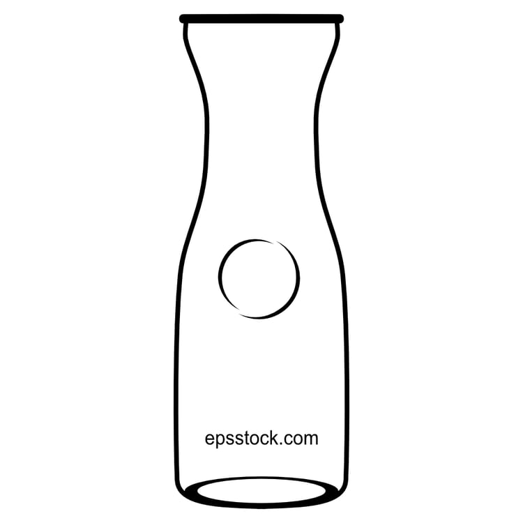 Glass Carafe with Lid, 1 Liter Beverage Serveware Carafe