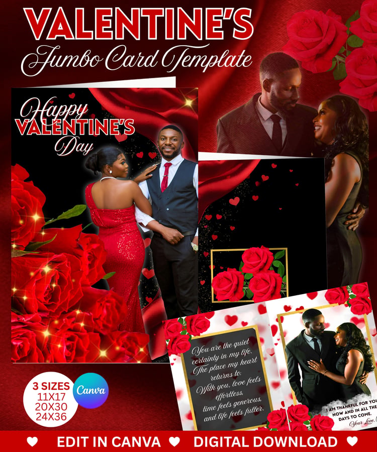 valentines card template jumbo valentines card canva valentines card valentines gift for couples romantic photo card editable valentine card printable valentines card large valentines card valentines keepsake digital valentines card