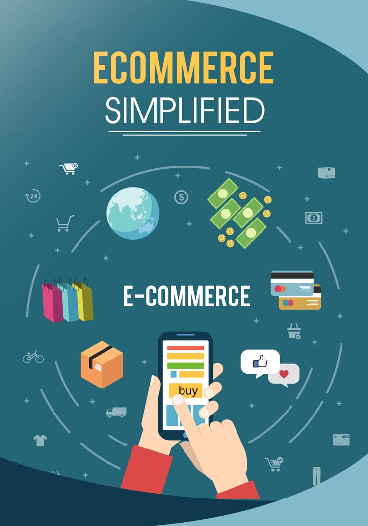 Digital ecommerce book explaining online store setup step by step