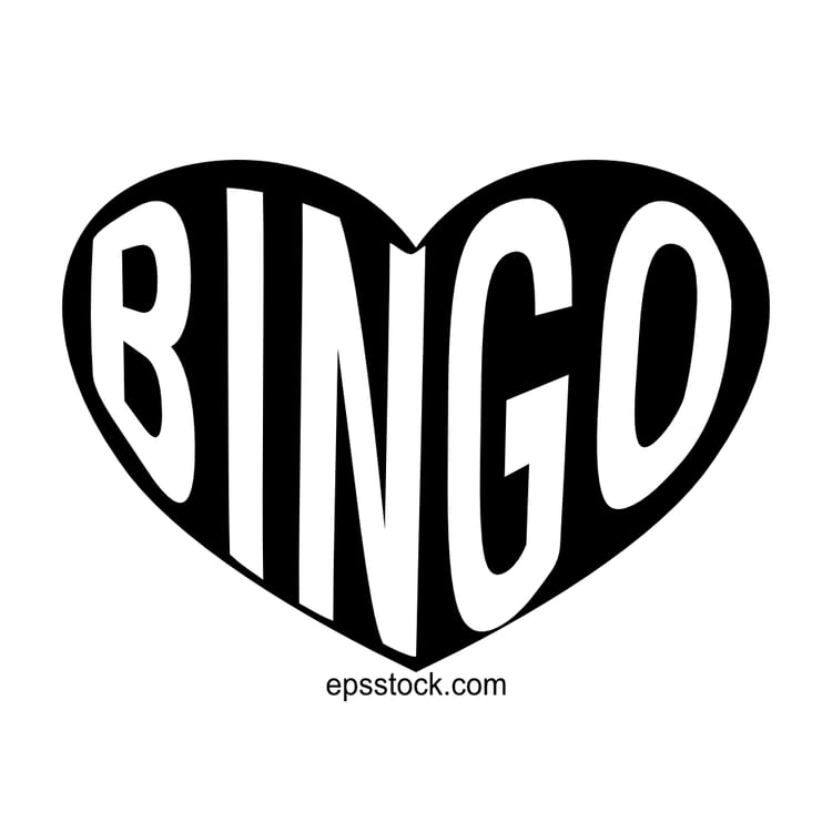 Heart-shaped bingo sign