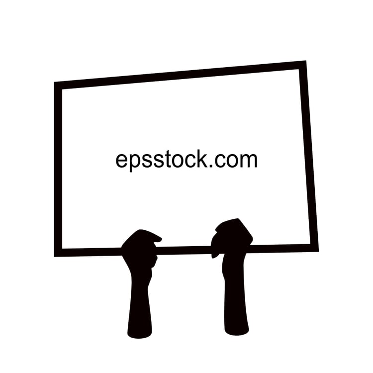 hand holding a banner