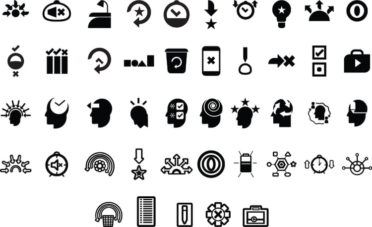 productivity & concentration svg iconset