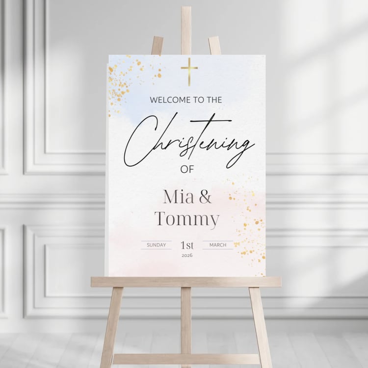 Personalised Baptism & Christening Welcome Sign