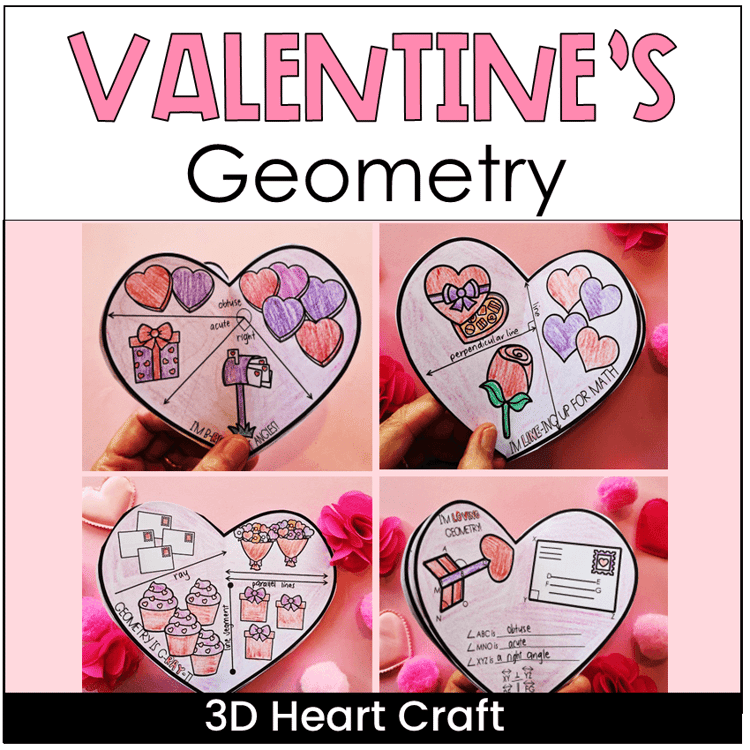 Valentines Day geometry heart craft