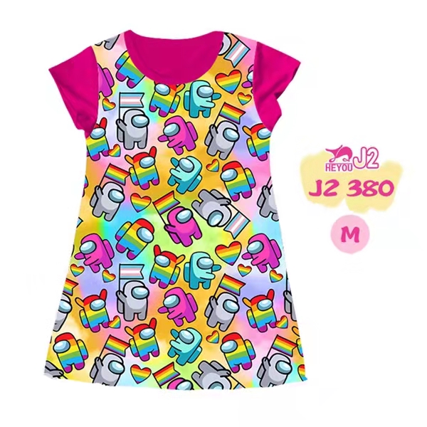 Among Us-Inspired Girl’s Cotton Dress – Casual | 380M