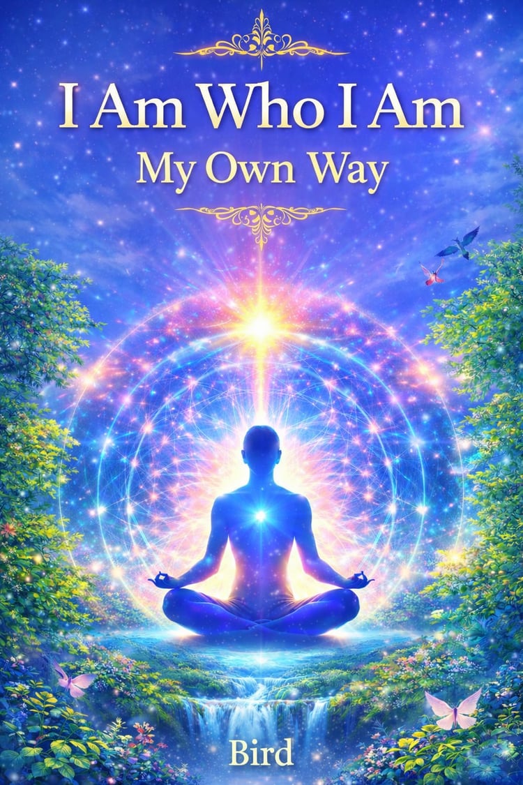 Cover of the book I Am Who I Am — a spiritual guide on self-identity, inner freedom, and the presence of the Father in everything.