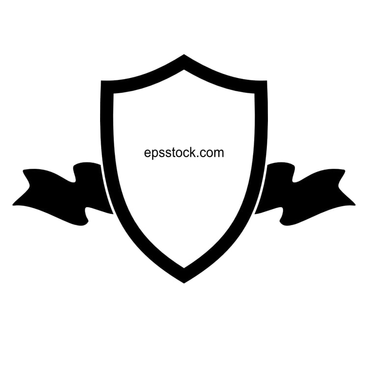 Glass shield with golden frame and ribbon