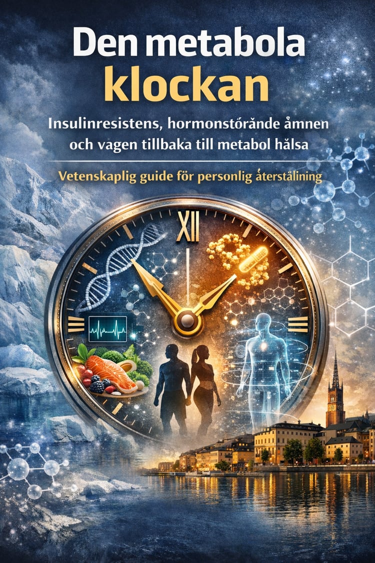 Förstå insulinresistens, hormonstörande ämnen och metabolism. En vetenskaplig guide anpassad för Sverige med personlig 12-månaders strategi.