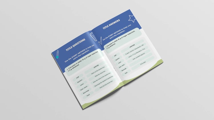 GCSE yield calculations booklet showing EVERY method scaffold with percentage yield question