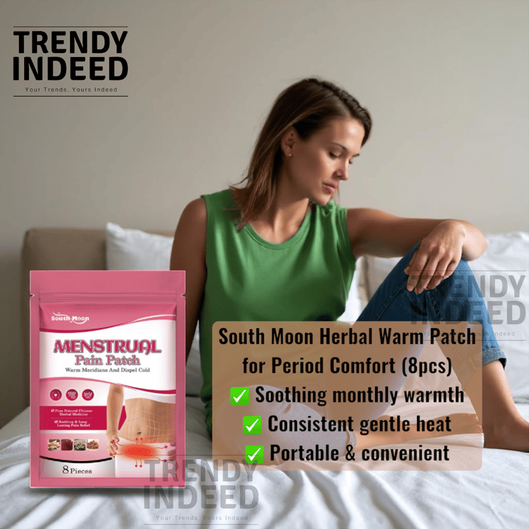 South Moon herbal warm patch pads for women in an 8-piece comfort set.