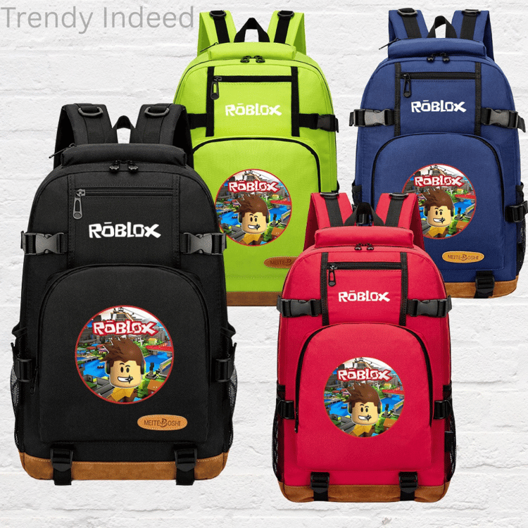 Gaming-style kids backpack with pixel block–inspired design for school.