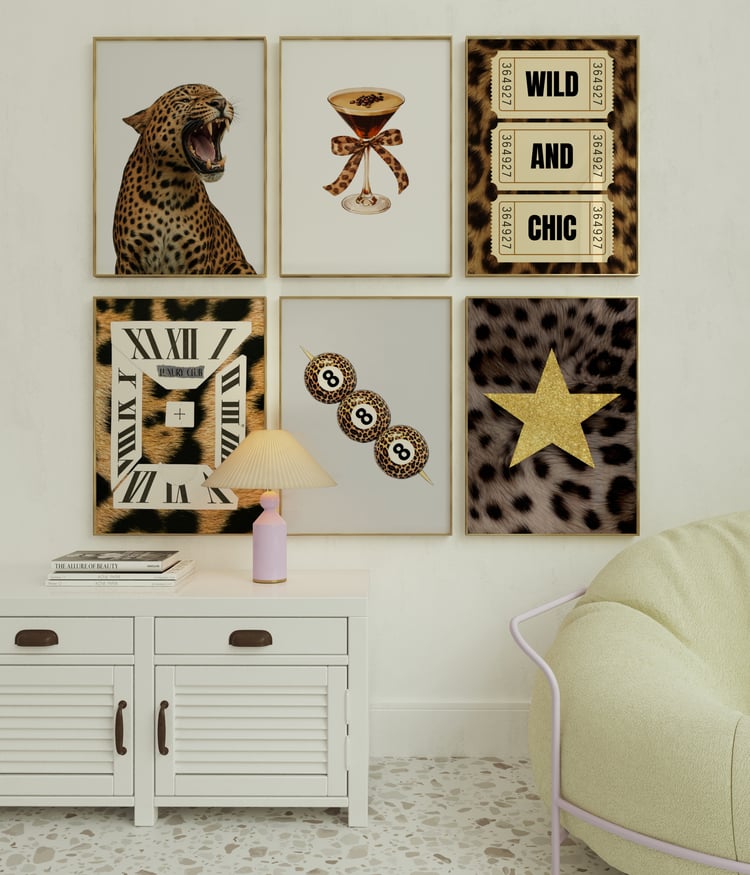 leopard wall art, leopard wall art bundle, leopard print wall art, leopard poster set, wild and chic wall art, glam wall art, fashion wall art, luxury wall art, leopard gallery wall, bold wall art, modern leopard decor, fashion poster set, printable wall 