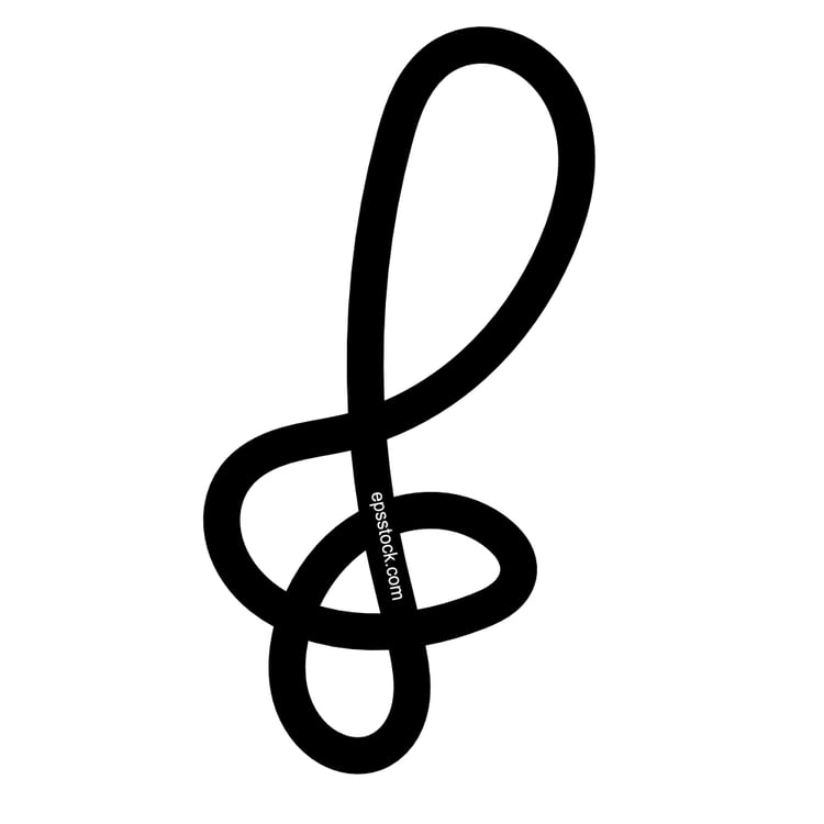 Unique music G-clef,
