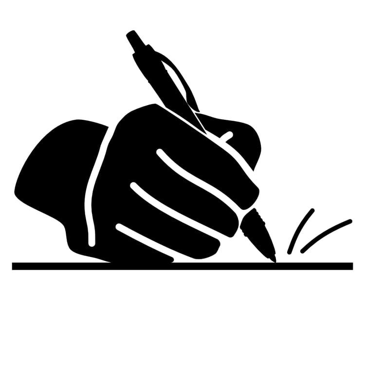 symbol of handwriting or signature