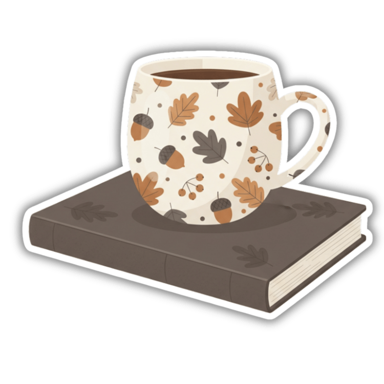 mug with sticker border
